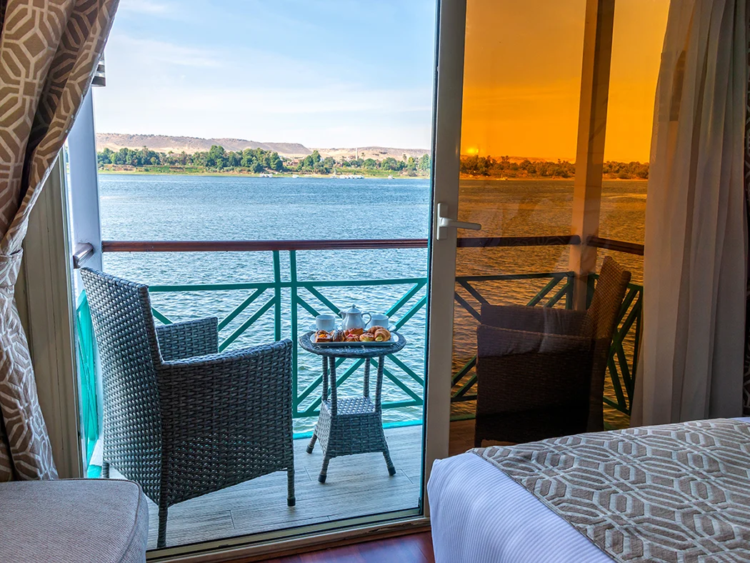 Cabin aboard the Sonesta Moon Goddess Nile Cruise Ship Nile cruise